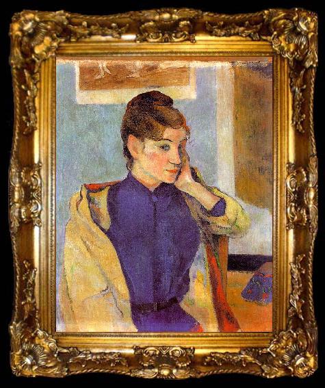 framed  Paul Gauguin Portrait of Madeline Bernard, ta009-2